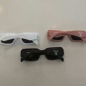 Prada Sunglasses - Black, White, and Pink bundle